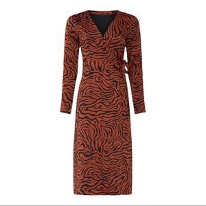 Sweet Baby Jamie Brown Zebra Wrap Dress (M)